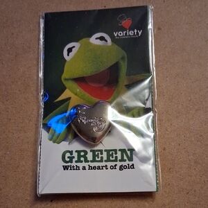 Variety Heart Pin with Kermit Design